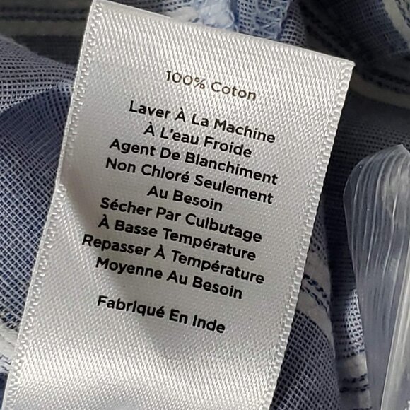 🚨296 Talbots blue and white long sleeve button down tunic - Picture 6 of 8